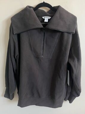 NWT-Athleta Ottoman Rib 1/4 Zip Sweatshirt, Small